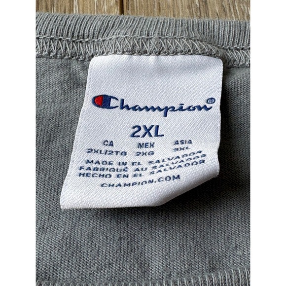 NWOT Unisex Champion Ombre Dip Dye T-Shirt - XXL - Black Ombre - Picture 6 of 6